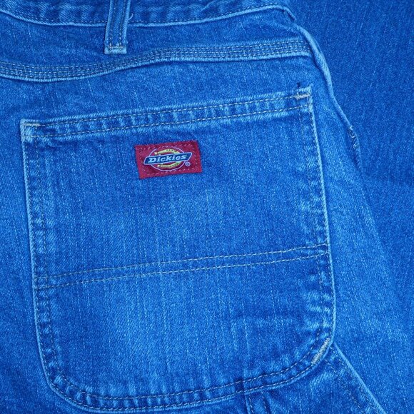 Dickies Relaxed Fit Heavyweight Carpenter Jeans - Stonewashed Indigo Blue - Picture 4 of 11